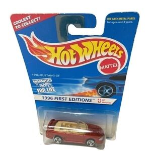 HOTWHEELS 1996 Mustang GT Premier 14841 1996 Long Card 1 64 Scale Sealed